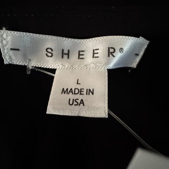 Sheer The Sculpting Black Bodycon Dress Sleeveless Scoopneck NWT Large Fitted - Picture 6 of 8